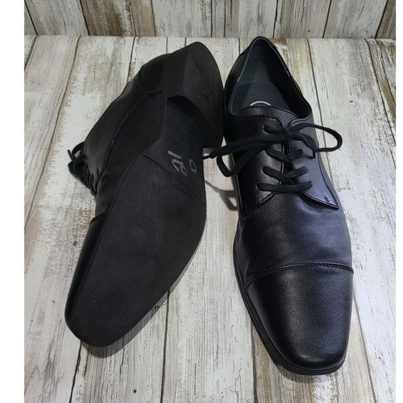 Calvin Klein Bachman Black Mens Dress Shoes Oxford Lace Up Formal Business 10 - Picture 5 of 8